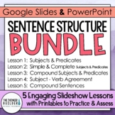 Sentence Structure, Grammar: 5 Lesson BUNDLE [Google Slide