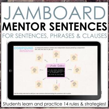 Preview of Sentence Structure Mentor Sentences for Jamboard or Google Slides
