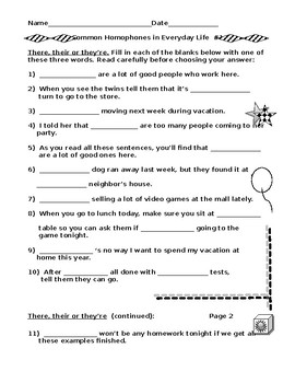 sentence structure mixups plus homophone mistakes 6 worksheets