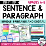 Sentence Structure | Paragraph Writing | 6-8 | DIGITAL & P