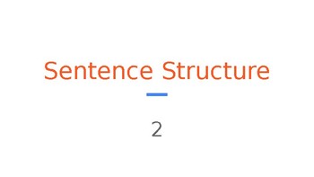Preview of Sentence Structure Powerpoints Multiple Choice Powerpoint 2 (Grade 3-4)