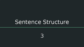 Preview of Sentence Structure Powerpoints Multiple Choice Powerpoint 3 (Grade 3-4)