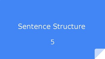 Preview of Sentence Structure Powerpoints Multiple Choice Powerpoint 5 (Grade 3-4)