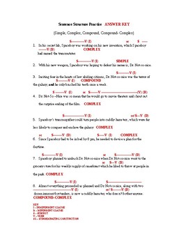 sentence structure practice 2 by mr trent teachers pay teachers