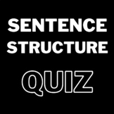 Sentence Structure Quiz Google Forms: Fragment, Run On, Co