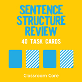Sentence Structure Review: 40 Task Cards Plus Quiz; Google