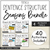 FRENCH Sentence Structure Writing | Activité d'écriture (S