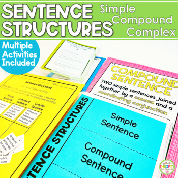 Preview of Sentence Structure | Simple Compound & Complex Sentences Worksheets & Activities