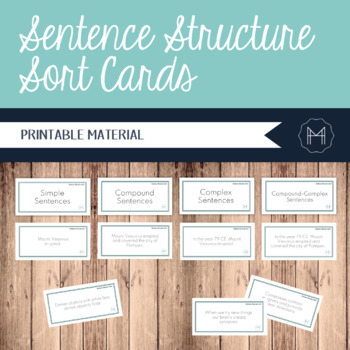 Preview of Sentence Structure Sort