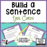 Build a Sentence Task Cards - Combining Sentences Activities