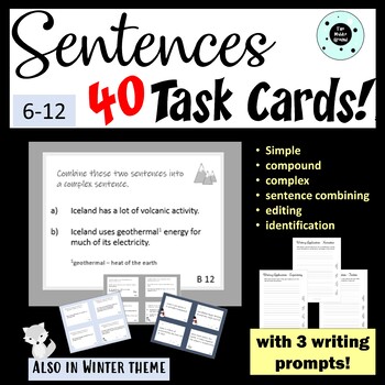 Preview of 40 Revising & Editing Task Cards with Writing Prompts - STAAR - TEST PREP - SBA