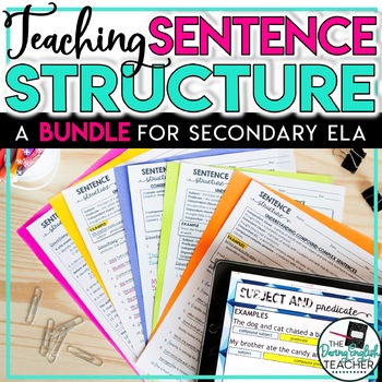 Preview of Sentence Structure Teaching Bundle