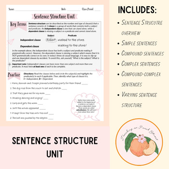Preview of Sentence Structure Unit