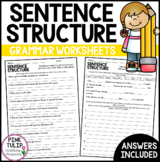 Sentence Structure Worksheets - No Prep Printables