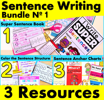 Preview of Sentence Structure | Writing Complete Sentences | BUNDLE #1