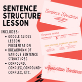 Sentence Structures Presentation/Lesson Google Slides (Com