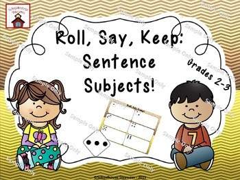 Preview of Sentence Subjects ELA Game! (Gr 2-3) 