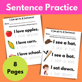 Sentence Tracing Practice Mini Packet