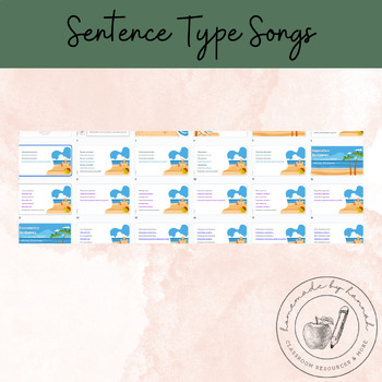 Preview of Sentence Type Songs - GOOGLE DRIVE