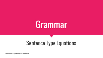 Preview of Sentence Types Equations