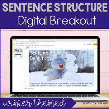 Preview of Sentence Structure Digital Breakout