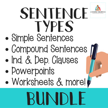 Preview of Sentence Types PowerPoints: Simple, Compound, Complex, Subjects & Predicates