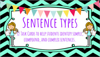 Preview of Sentence Types Task Cards