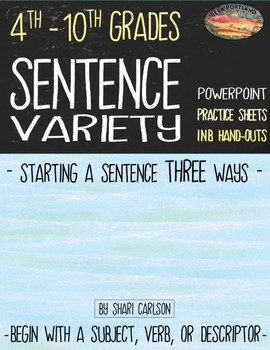 Preview of REVISING: Using Sentence Variety to Revise---4th - 8th Grades