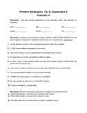 Sentence Worksheet: Present Participles in French, Bien Di