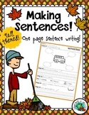 Sentence Writing /Fall Theme