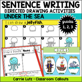Sentence Writing 1st Grade with Under the Sea Directed Drawing