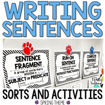 Preview of Sentence Writing Activities | Spring Theme