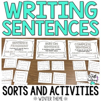 Preview of Sentence Writing Activities | Winter Theme