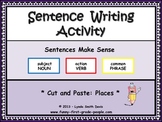 Sentence Writing Activity - Cut and Paste: Places