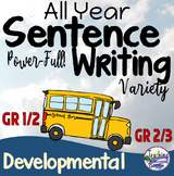 Sentence Writing, Building ALL YEAR Long: Developmental Wo