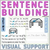 Sentence Writing Reading Building Visual Support Task Card