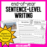 Sentence Writing End-of-Year and Summer