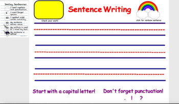 Preview of Sentence Writing Flipchart