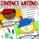 Sentence Writing Posters, Activities, Worksheets, and Craft