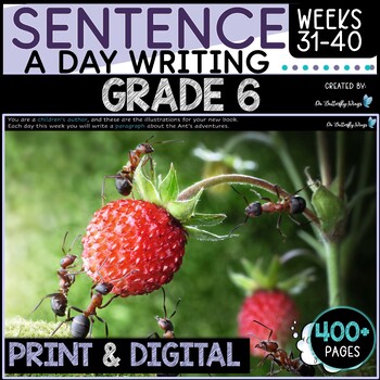 Preview of Sentence Writing Grade 6 Weeks 31-40