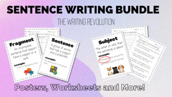 Preview of Sentence Writing Growing Bundle: Inspired by The Writing Revolution Strategies