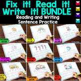 Sentence Writing Practice Worksheets for Kindergarten and 