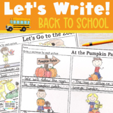 Back to School Sentence Writing Practice for Primary Students