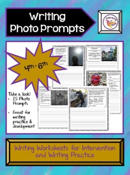 Preview of Sentence Writing Practice with Photo Prompts for 4th, 5th, 6th (FREEBIE)