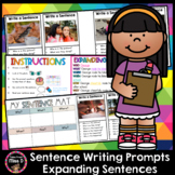 Sentence Writing Prompts Expanding Sentences