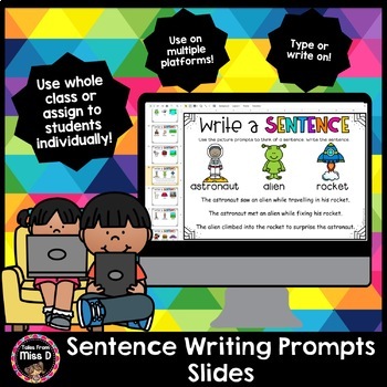 Preview of Sentence Writing Prompts - Slides