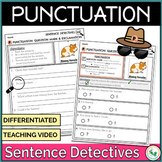 Sentence Writing Punctuation Activities Period, Exclamatio