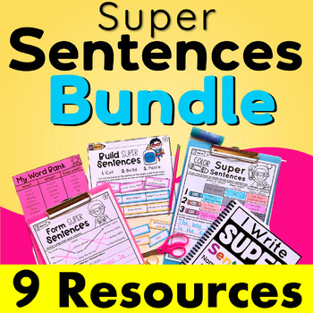 Preview of Sentence Writing ALL YEAR LONG Bundle Differentiated Sentence Building