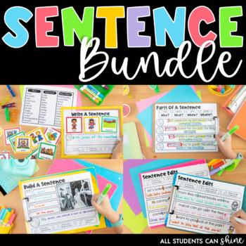 Preview of Sentence Writing | Sentence Building | Parts of a Sentences & Sentence Editing