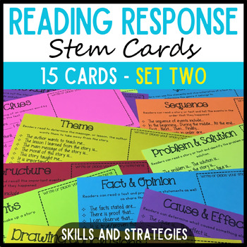 Preview of Sentence Stems Reading Comprehension 3rd 4th 5th Grade Writing Reading Responses